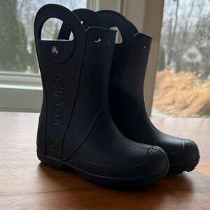 CROCS Kids navy blue Waterproof Pull-On Rain Boots